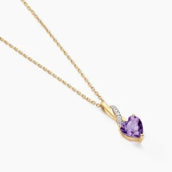 Histoire d'Or Collier Clothilde Or Jaune Amethyste Et Oxyde De Zirconium or jaune amethyste violette Clearance