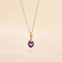 Histoire d'Or Collier Clothilde Or Jaune Amethyste Et Oxyde De Zirconium or jaune amethyste violette Clearance