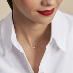 Histoire d'Or Collier Collection Aphrodite Or Jaune Diamant Synthetique or jaune diamant synthétique blanc Online