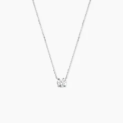 Histoire d'Or Collier Collection Aphrodite Or Blanc Diamant Synthetique or blanc diamant synthétique New