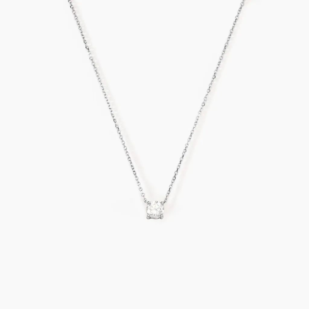 Histoire d'Or Collier Collection Aphrodite Or Blanc Diamant Synthetique or blanc diamant synthétique blanc Sale