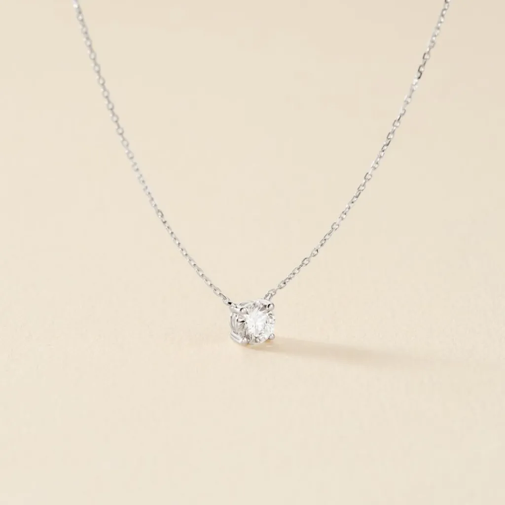 Histoire d'Or Collier Collection Aphrodite Or Blanc Diamant Synthetique or blanc diamant synthétique blanc Sale