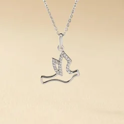 Histoire d'Or Collier Colombe Argent Blanc Oxyde De Zirconium Discount