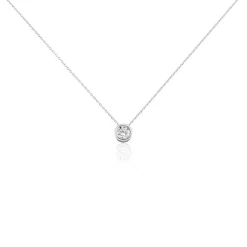 Histoire d'Or Collier Columbine De Zirconium Blanc or blanc oxyde Sale