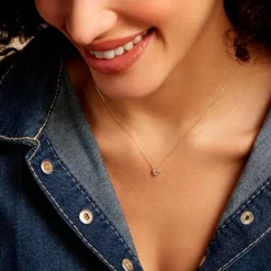 Histoire d'Or Collier Columbine De Zirconium Blanc or jaune oxyde Hot