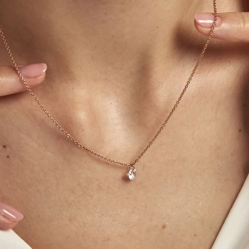 Histoire d'Or Collier Constantin De Zirconium argent rose oxyde New