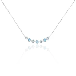 Histoire d'Or Collier Corabella Or Blanc Topaze Best