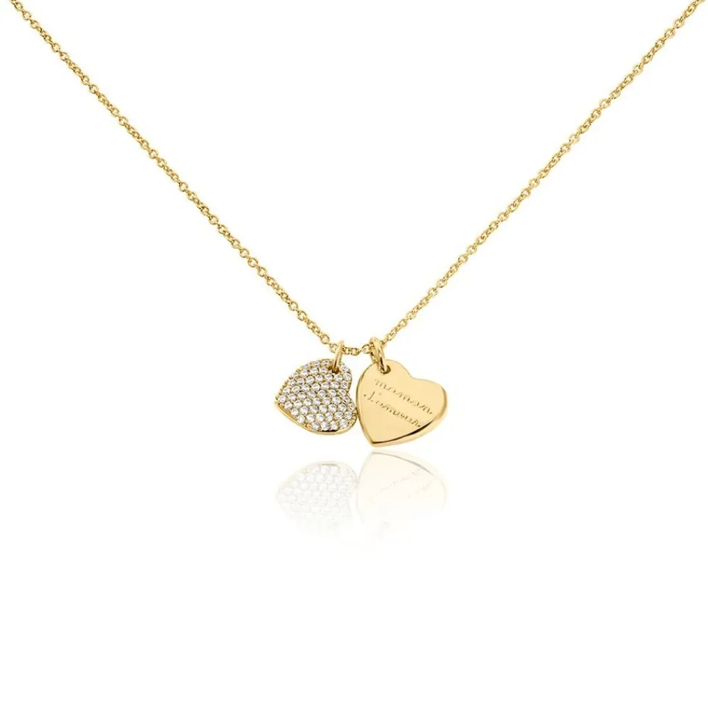 Histoire d'Or Collier Corazon Plaqué Or Jaune Oxyde De Zirconium Online