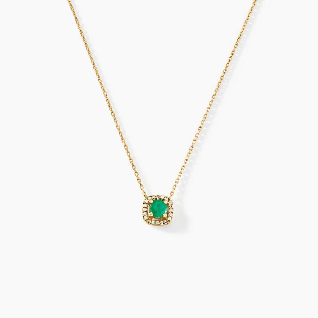 Histoire d'Or Collier Cosimo Or Jaune Emeraude Diamant or jaune émeraude