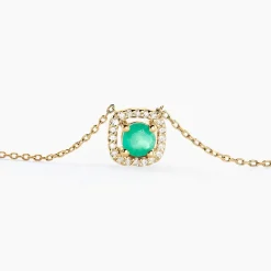 Histoire d'Or Collier Cosimo Or Jaune Emeraude Diamant or jaune émeraude