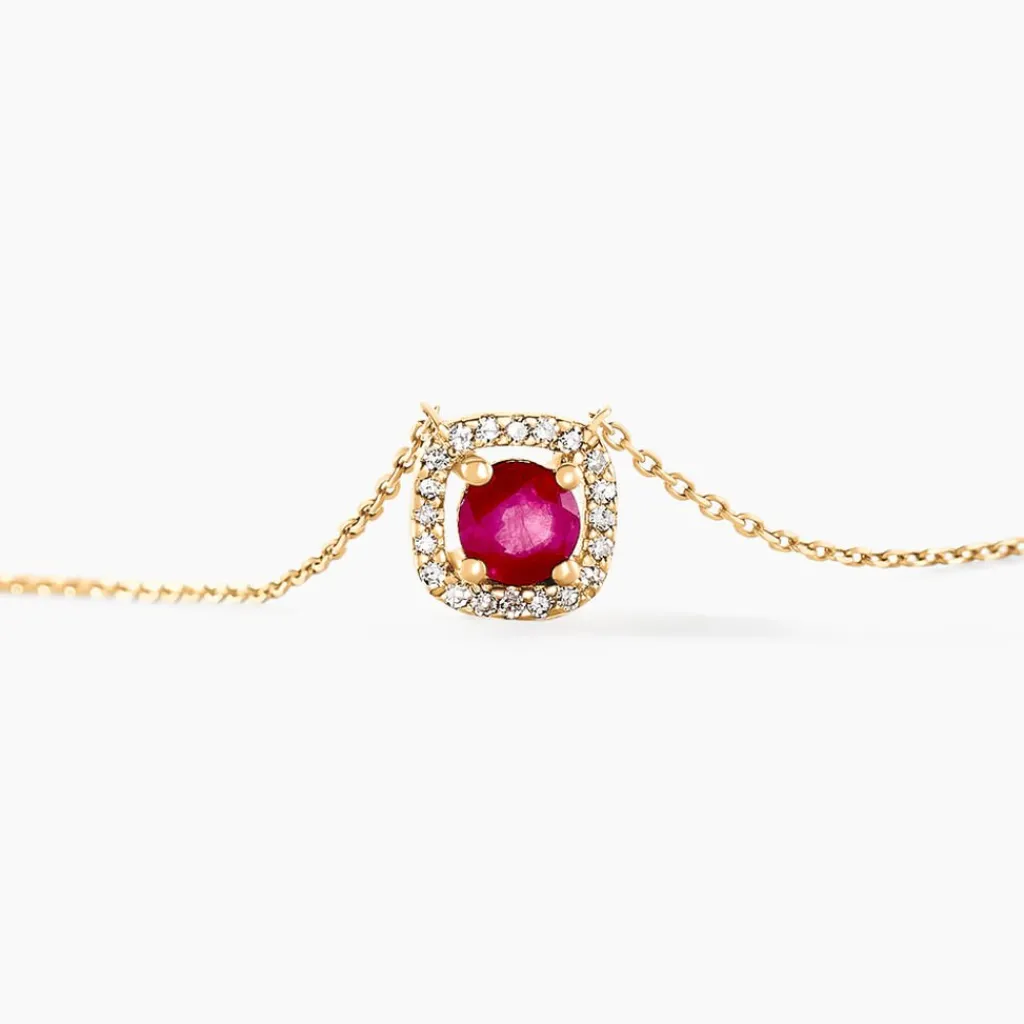 Histoire d'Or Collier Cosimo Diamant or jaune rubis Outlet