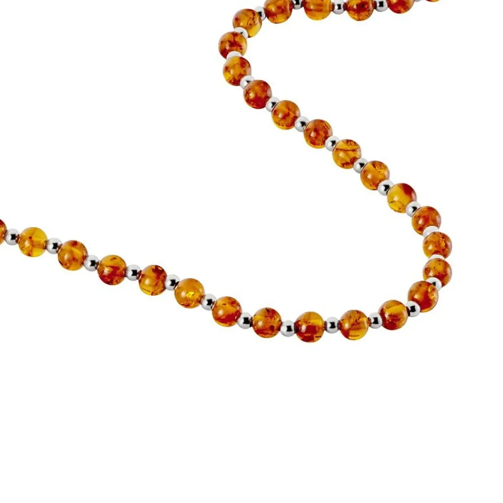 Histoire d'Or Collier Costin Argent Ambre Discount