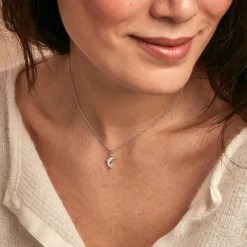 Histoire d'Or Collier Court Argent Blanc Giullia Motif Oxyde De Zirconium Sale