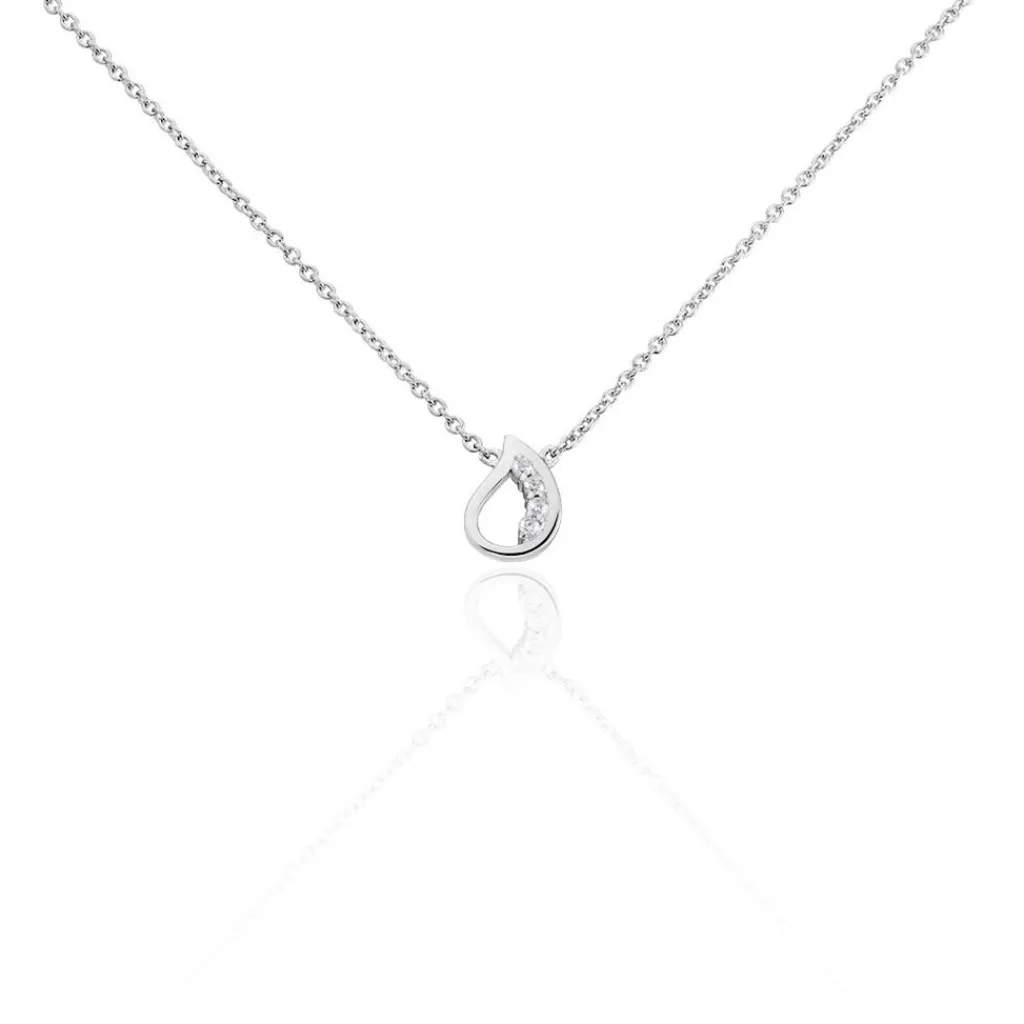 Histoire d'Or Collier Court Argent Blanc Sylvan Oxyde De Zirconium Hot