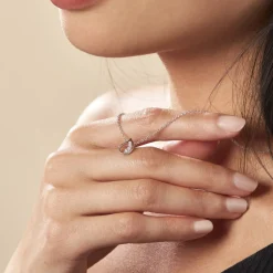 Histoire d'Or Collier Court Argent Blanc Sylvan Oxyde De Zirconium Hot