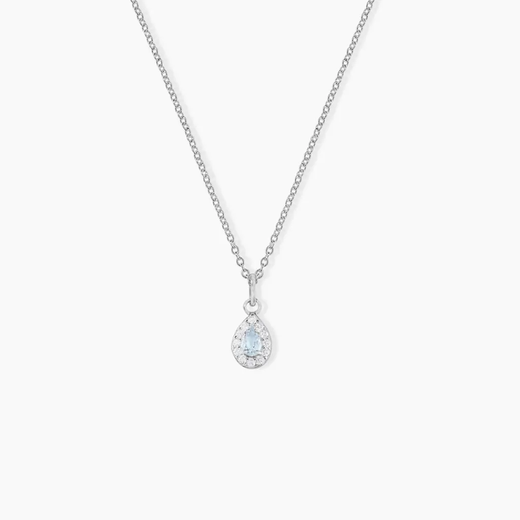 Histoire d'Or Collier Court Argent Blanc Tania Oxyde De Zirconium argent blanc oxyde bleu Discount