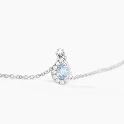 Histoire d'Or Collier Court Argent Blanc Tania Oxyde De Zirconium argent blanc oxyde bleu Discount