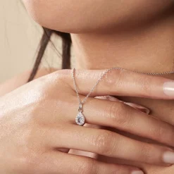 Histoire d'Or Collier Court Argent Blanc Tania Oxyde De Zirconium argent blanc oxyde bleu Discount