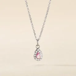 Histoire d'Or Collier Court Argent Blanc Tania Oxyde De Zirconium argent blanc oxyde rose