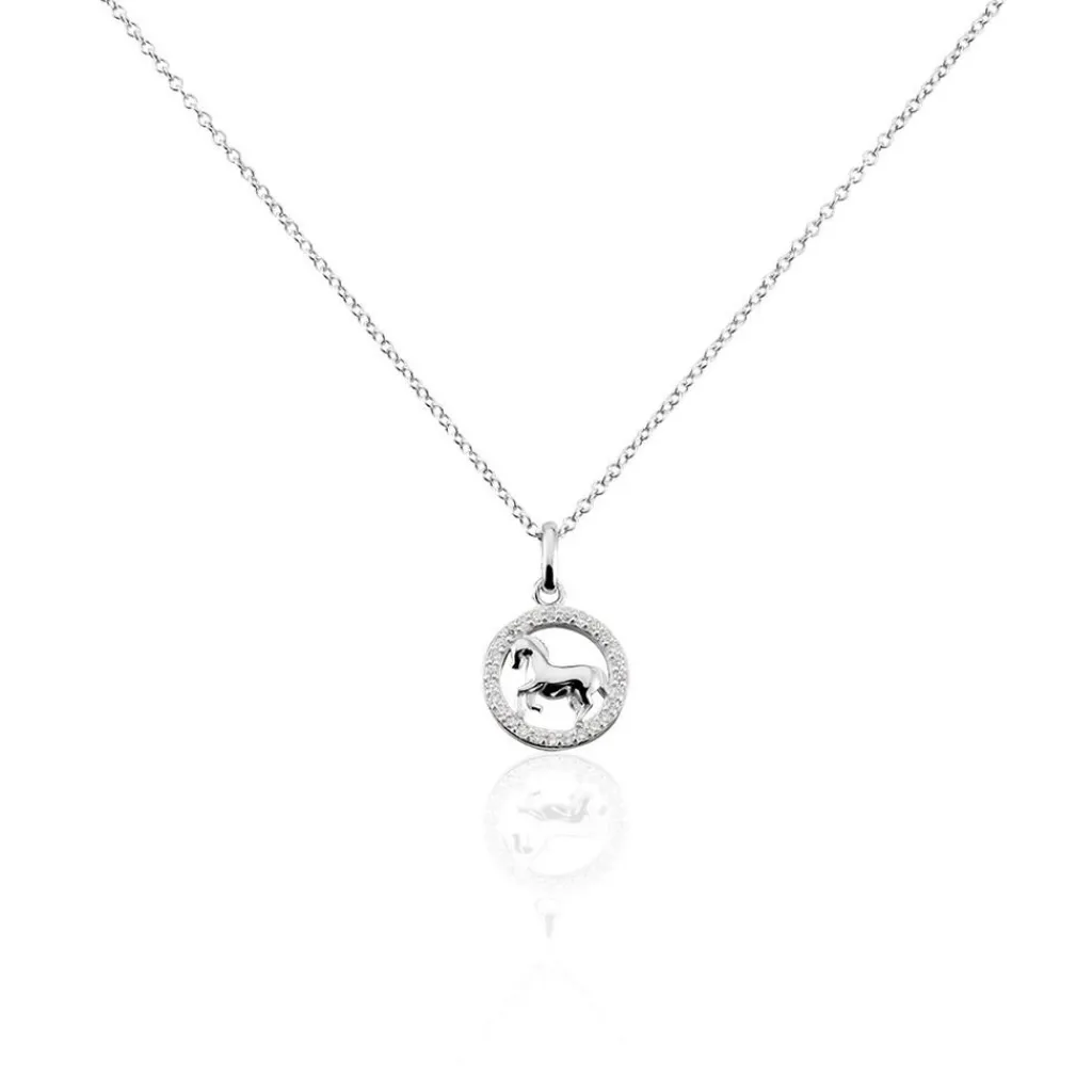 Histoire d'Or Collier Court Argent Blanc Ayeline Oxyde De Zirconium Discount
