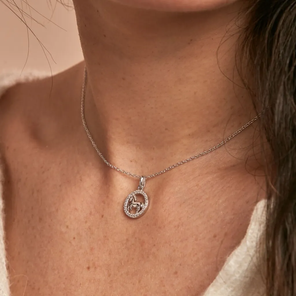 Histoire d'Or Collier Court Argent Blanc Ayeline Oxyde De Zirconium Discount