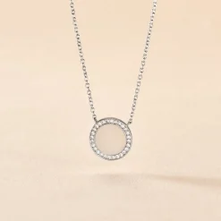 Histoire d'Or Collier Court Argent Blanc Nawala Oxyde De Zirconium argent blanc oxyde Sale