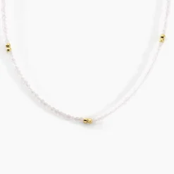 Histoire d'Or Collier Cyclades Argent Jaune Quartz argent jaune quartz rose Online