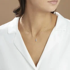 Histoire d'Or Collier Cyprille Or Blanc Topaze Et Oxyde De Zirconium Online