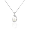 Histoire d'Or Collier Cyrana Argent Blanc Perle De Culture Et Oxyde De Zirconium Best