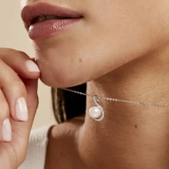 Histoire d'Or Collier Cyrana Argent Blanc Perle De Culture Et Oxyde De Zirconium Best