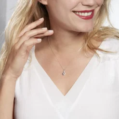 Histoire d'Or Collier Dai Or Blanc Topaze Oxyde Clearance