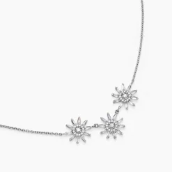 Histoire d'Or Collier Daisy Argent Blanc Oxyde De Zirconium Discount