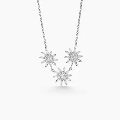 Histoire d'Or Collier Daisy Argent Blanc Oxyde De Zirconium Discount