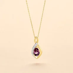 Histoire d'Or Collier Dalil Or Jaune Amethyste Oxyde or jaune amethyste violette