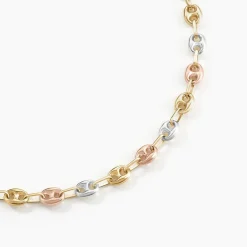 Histoire d'Or Collier Dami Maille Grain De Cafe or tricolore Sale