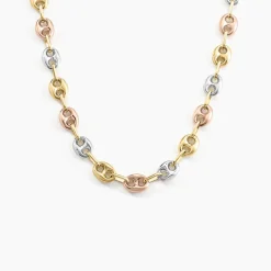 Histoire d'Or Collier Dami Maille Grain De Cafe or tricolore Sale