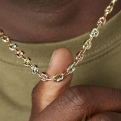 Histoire d'Or Collier Dami Maille Grain De Cafe or tricolore Sale