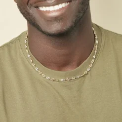 Histoire d'Or Collier Dami Maille Grain De Cafe or tricolore Sale