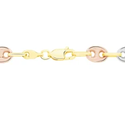 Histoire d'Or Collier Dami Maille Grain De Cafe or tricolore Best