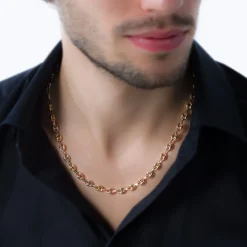 Histoire d'Or Collier Dami Maille Grain De Cafe or tricolore Best