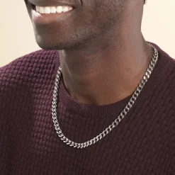 Histoire d'Or Collier Daniel Acier Blanc Clearance