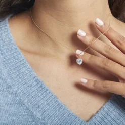 Histoire d'Or Collier Dari Or Blanc Oxyde De Zirconium Sale