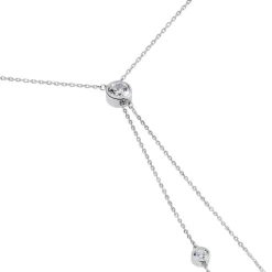 Histoire d'Or Collier De Dos Indigo Argent Perle De Culture Oxyde argent blanc perle blanche Sale