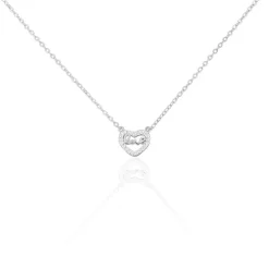 Histoire d'Or Collier Delicata Argent Blanc Oxyde De Zirconium Best