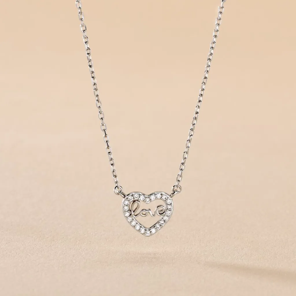 Histoire d'Or Collier Delicata Argent Blanc Oxyde De Zirconium Best