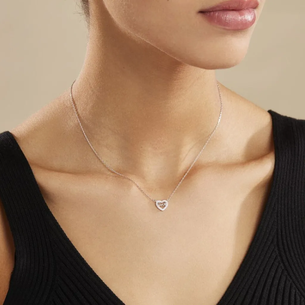 Histoire d'Or Collier Delicata Argent Blanc Oxyde De Zirconium Best