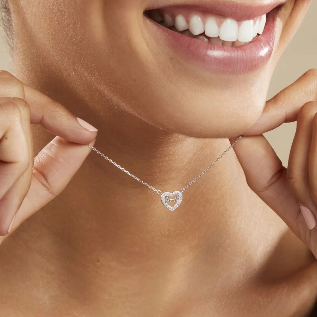 Histoire d'Or Collier Delicata Argent Blanc Oxyde De Zirconium Best