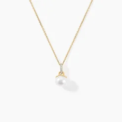 Histoire d'Or Collier Delight Or Jaune Perle De Culture Et Diamant Best