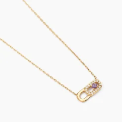 Histoire d'Or Collier Deonne Or Jaune Améthyste Oxyde De Zirconium Hot