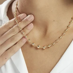 Histoire d'Or Collier Diona Diona Maille Boule Or Jaune Discount